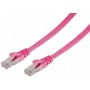 Kabel sieciowy ShiverPeaks BS75511-SLM magenta 1m Cat7 U/FTP STP