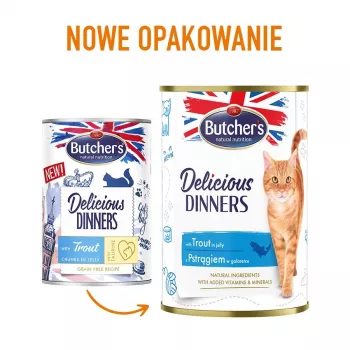 Mokra karma dla kota Butcher's Pet Care Delicious Dinners 400 g — Pstrąg…