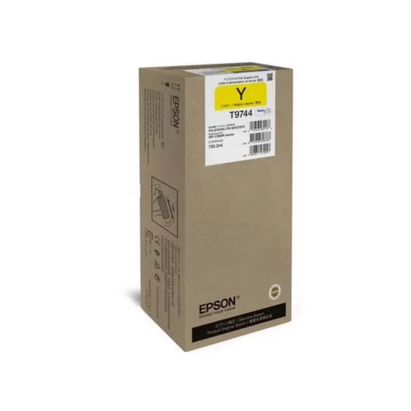 Jednostka zasilająca atrament Epson WorkForce Pro WF-C869R żółty, oryginalna C13T97440N, wysoka wydajność do 10 000 stron