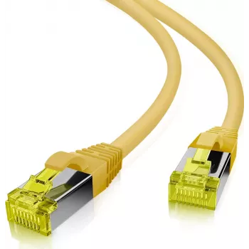Kabel sieciowy Helos 263782 Żółty 7,5m Cat6a S/FTP