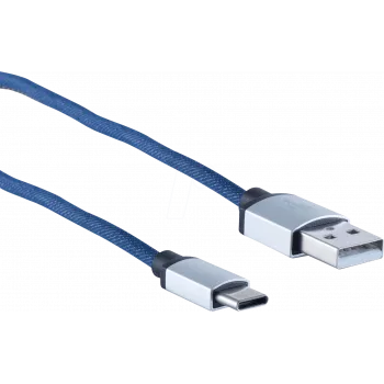 Kabel USB ShiverPeaks BS14-50030 2m USB A USB C Niebieski
