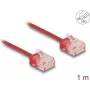 Kabel sieciowy DeLOCK RJ45 Cat.6 UTP Ultra cienki 1m Czerwony