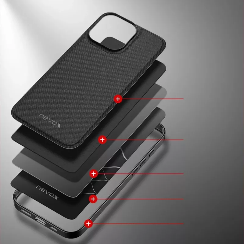 StyleShell Nylo, etui na telefon czarny, iPhone 16 Pro Max