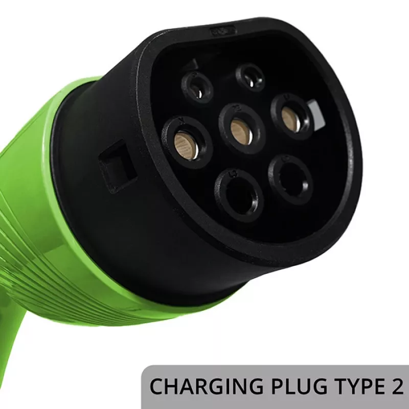 Ładowarka samochodowa elektryczna QOLTEC Mobile EV 2in1 Type2 11 kW 400 V Wi‑Fi TUYA SMART LIFE LCD przenośna wallbox kabel 5 m