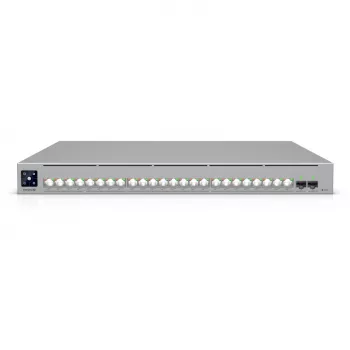 Przełącznik sieciowy Ubiquiti UniFi ECS-24-POE — zarządzany L2/L3, 24× 10G RJ-45, PoE, 1U, szary
