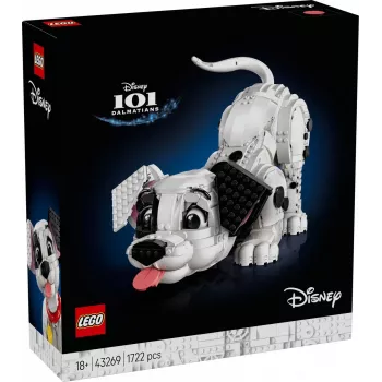 LEGO Disney 43269 101 Dalmatians Puppy kolekcjonerski zestaw konstrukcyjny — 1722 elementów, wysokość 220 mm, dla 18+