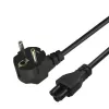 Kabel zasilający Savio Strom IEC 60320 C5 CEE 7/7 3 m czarny złącze C5 wtyczka typu C