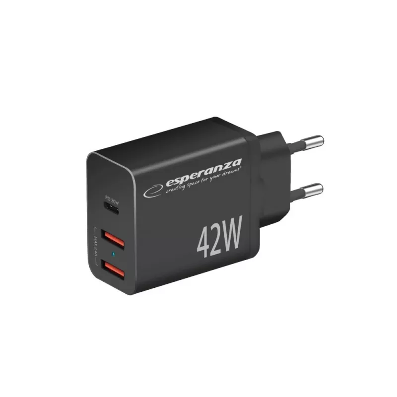 Ładowarka sieciowa Esperanza EZC106K 42 W czarna