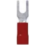 LappKabel Widełkowy konektor kablowy 0.5 mm² 1.5 mm² Średnica otworu=4.3 mm Częściowo izolowany Czerwony 63105050 100 szt. (63105050)