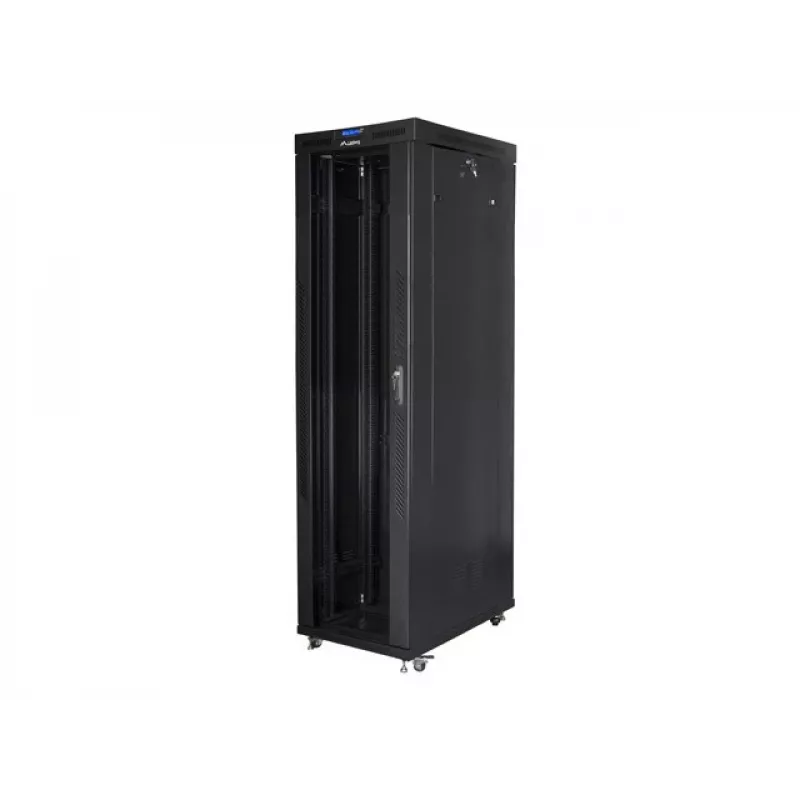 Wolnostojąca szafa rack LANBERG FF01-8047-12BL 47U 800×1000 mm IP20 154,5 kg Czarny