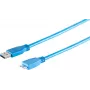 Kabel USB ShiverPeaks BS77190 0.5m USB 3.2 Gen 1 Micro-USB B Niebieski