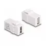 DeLOCK Moduł Keystone USB 2.0 A żeński na USB 2.0 A żeński biały