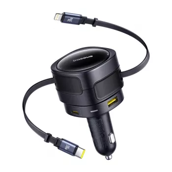 Ładowarka samochodowa Baseus Enjoyment Max 90W z portami USB-C, Lightning i USB-A