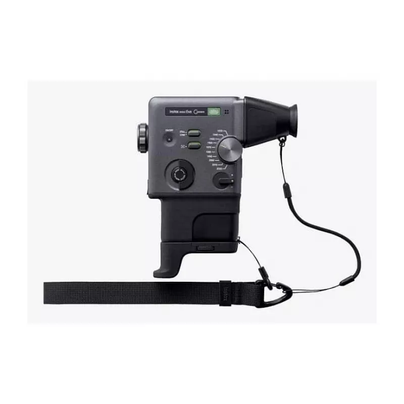 Natychmiastowy aparat fotograficzny Fujifilm Instax mini evo Cinema — matryca 1/5 cala CMOS 2560×1920, zdjęcie 62×46 mm, wbudowana lampa błyskowa, czarny