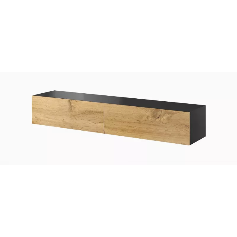Cama zestaw mebli do salonu VIGO 23 czarny/dąb wotan