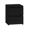 Szafka nocna top e shop M2 CZERŃ, 2 szuflady, czarny, 300×300×400 mm