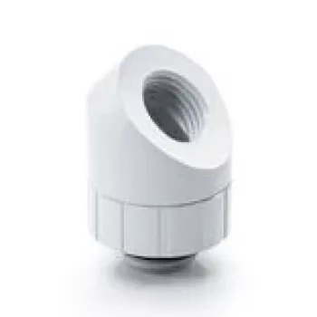 Złączka obrotowa 45° BitsPower Artemis – Arctic biały (BPM-AT45R-WH)