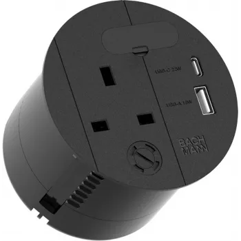 Gniazdo zasilania Bachmann LOOP IN CHARGE UK 1xUSB 22W — ładowarka sieciowa z wyjściem USB