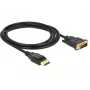 DeLOCK - Videokabel - Single Link - DisplayPort (M) bis DVI-D (M) - DisplayPort 1,2a - 2,0m - passiv - Schwarz (85313)