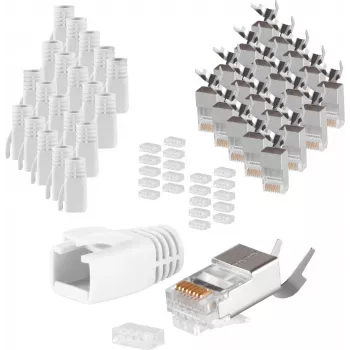 Złącze przewodowe RJ-45 ShiverPeaks 72067-20W białe