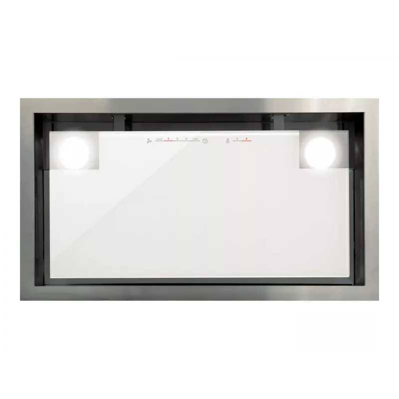 Okap CATA GC DUAL A 45 XGWH typu Canopy, klasa efektywności energetycznej A, szer. 45 cm, 820 m³/h, sterowanie dotykowe, LED, białe szkło