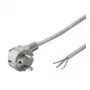 Wentronic Goobay Uziemiony kabel zasilający kątowy do własnego montażu, 1,5 m, szary - Typ F (Typ F, CEE 7/7) > luźne końcówki kabla (93975)