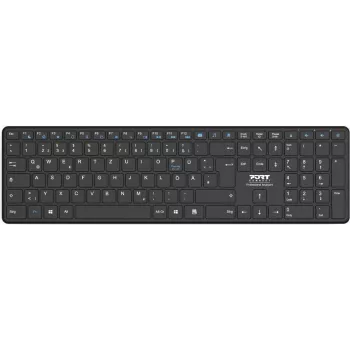 Klawiatura Port Designs 900903-R-DE Bluetooth QWERTY niemiecka czarna