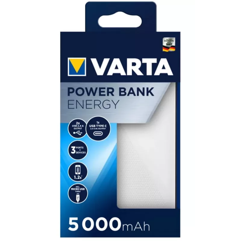 Przenośna ładowarka Varta Energy 5000, 5000 mAh