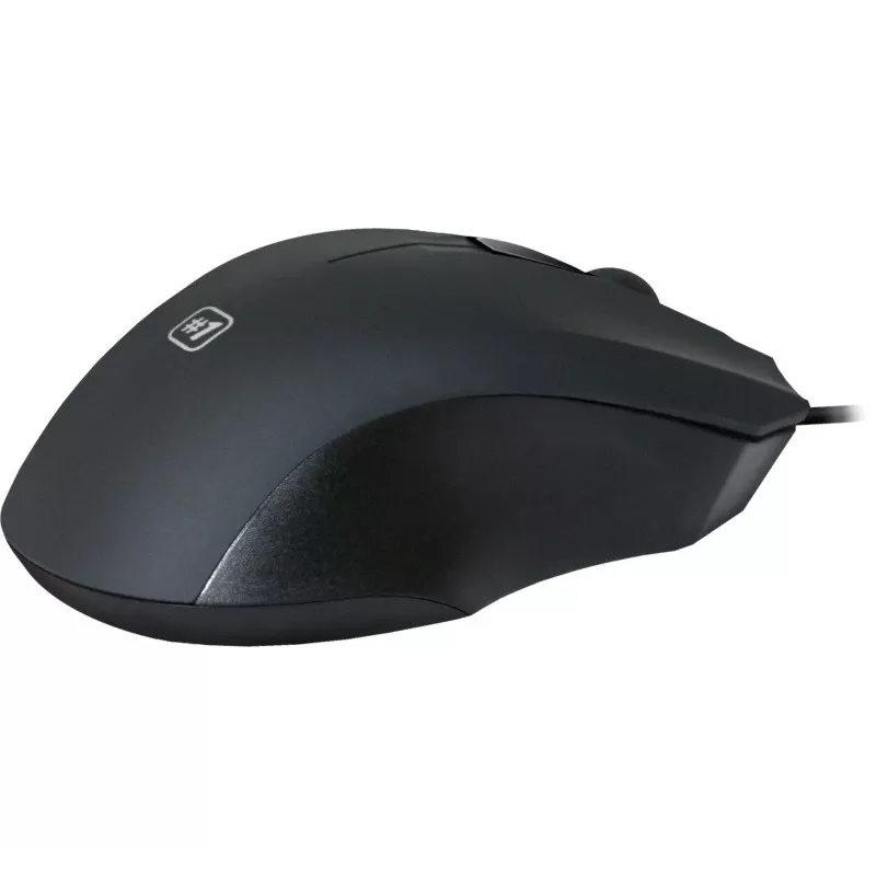 Przewodowa mysz optyczna DEFENDER MM-310 USB Type-A, 1000 DPI, symetryczna, 2 przyciski, czarna, kabel 1,35 m