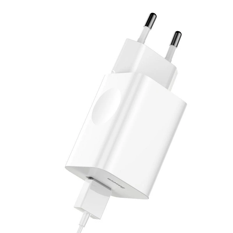Ładowarka Baseus Quick Charger CCALL-BX02, maks. 24 W, USB Fast Charge 3.0, biała, 100–240 V
