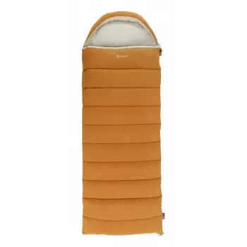Śpiwór Outwell 230506 półprostokątny dla dorosłych, 2300×850 mm, maks. wzrost użytkownika 195 cm, bawełna/nylon/poliester (z recyklingu), żółty