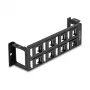 Patch panel DeLOCK 86517 Czarny Metal Plastik Montaż na ścianę