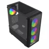 Obudowa PC SAVIO Noctis Flow RGB — Cube, ATX/Mini-ITX, 3x 120 mm wentylatory z przodu, szklany panel boczny, max GPU 35 cm