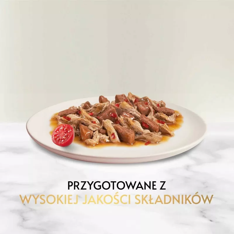 Mokra karma dla kota Gourmet (Purina) Gold 85 g — dorosły, wołowina i kurczak