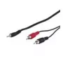 Wentronic Goobay Kabel przejściowy jack 3,5 mm/RCA, czarny, 15 m - wtyk jack 3,5 mm (3-stykowy, stereo) > 2x wtyk RCA (audio lewy/prawy) (50780)