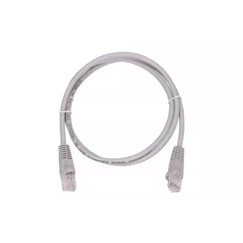 Kabel krosowy LAN Extralink Cat5e UTP 1 m, RJ-45 do RJ-45, szary