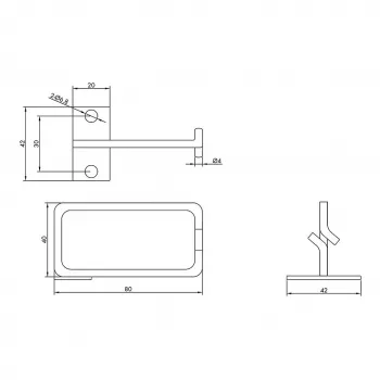 Przepust kablowy ROLINE, 40x80 mm, metal, boczne wprowadzanie kabla