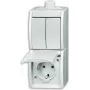 BUSCH JAEGER 2601/5/20EW-54-503 - CEE 7/3 - 2P+E - Biały - IP44 - 250 V - 16 A