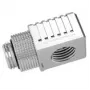 Adapter Barrow 90° G1/4 IG na G1/4 IG, model FBFTWT90-V2 S, srebrny, złączka obrotowa do chłodzenia cieczą