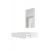 Toaletka z lustrem cama meble PAFOS 80×41,6×100 cm, biała matowa, rama MDF, 1 szuflada