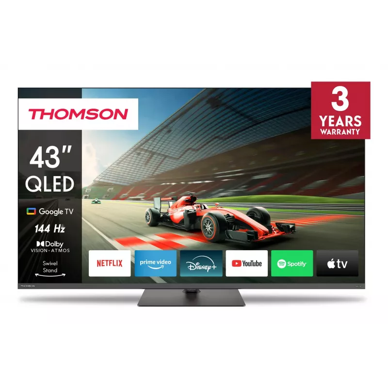 Telewizor THOMSON 43 inch QLED Pro 4K Ultra HD 3840 x 2160 pikseli, płaski, 16:9, 43QG7C04