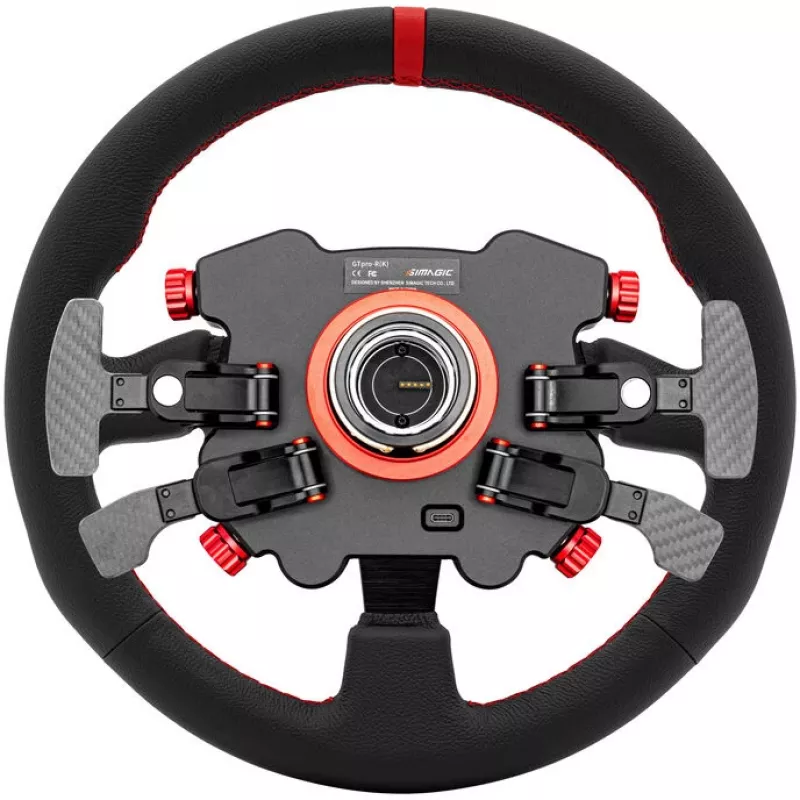 Simagic piasta/pokrętło kierownicy GT1 Pro (GTPRO-R K Leather) — skórzane pokrycie, kompatybilne z serią GT1