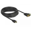 adapter kablowya wideo DeLOCK 85656 5 m HDMI Typ A DVI Czarny