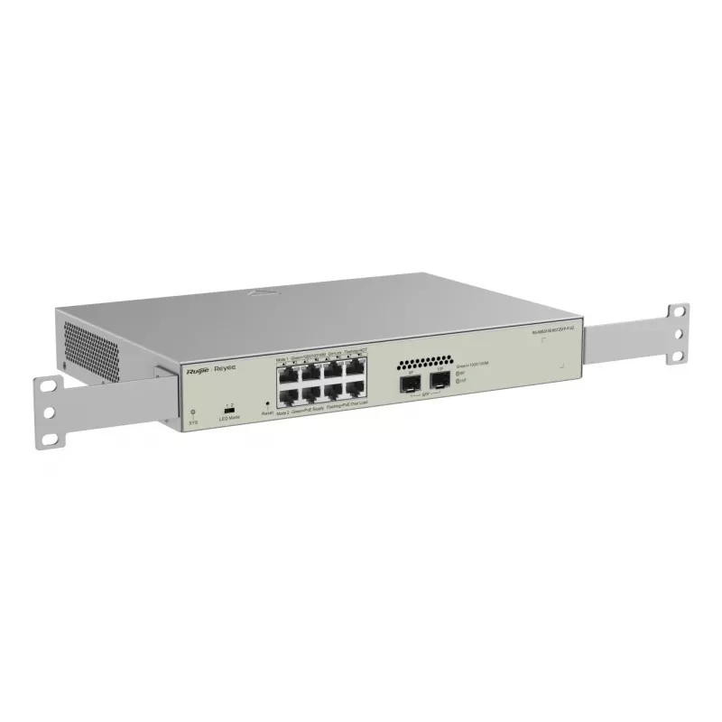 Ruijie Networks RG-NBS3100-8GT2SFP-P-V2 przełącznik sieciowy Zarządzalny L2 Gigabit Ethernet (10/100/1000) Power over Ethernet (PoE) Metalowy