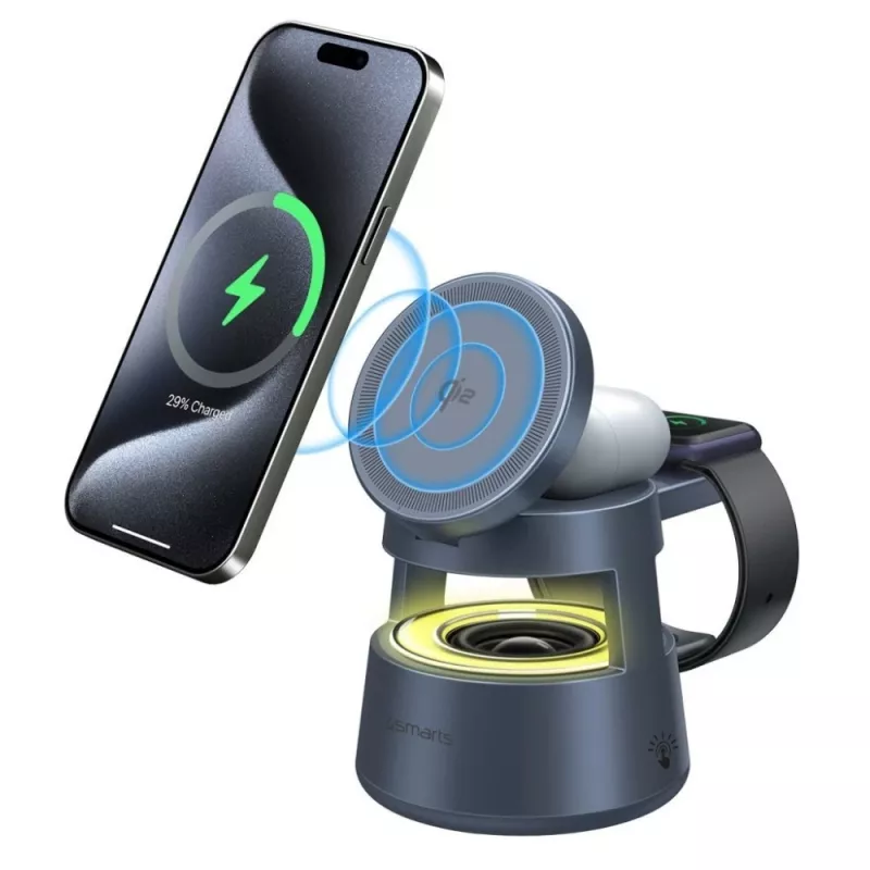 Ładowarka bezprzewodowa 4smarts 541327 USB Type-C Do wewnątrz Szary