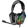 Słuchawki gamingowe z mikrofonem AP-U750MV, czarne (USB, RGB)