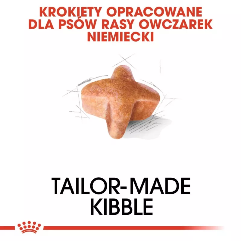 Sucha karma dla psa Royal Canin German Shepherd Adult, 11 kg — duża rasa, drób, 24% białka, 19% tłuszczu