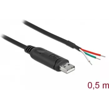adapter kablowy USB 2.0 Typ-A na RS-232 DeLOCK 63497