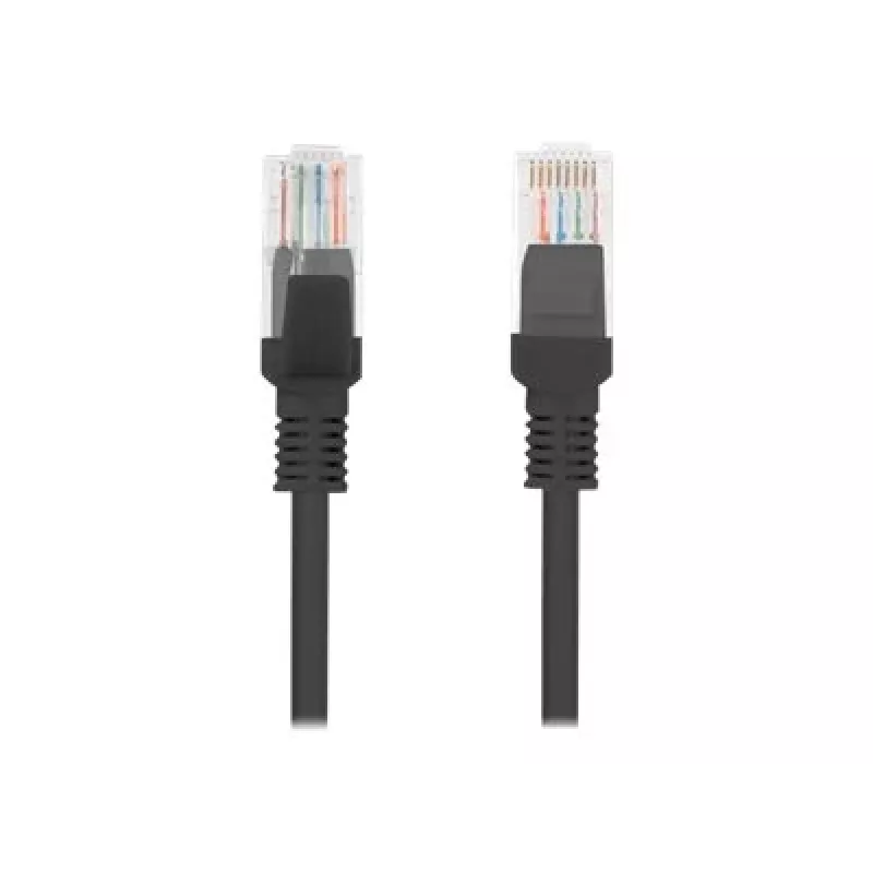 Lanberg PCU5-10CC-1000-BK Kabel sieciowy Czarny 10 M Cat5e U/UTP (UTP) (PCU5-10CC-1000-BK)
