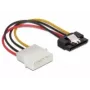 Kabel SATA HDD DeLOCK 60120 4-pin męski z metalowym klipsem prosty 0,12 m